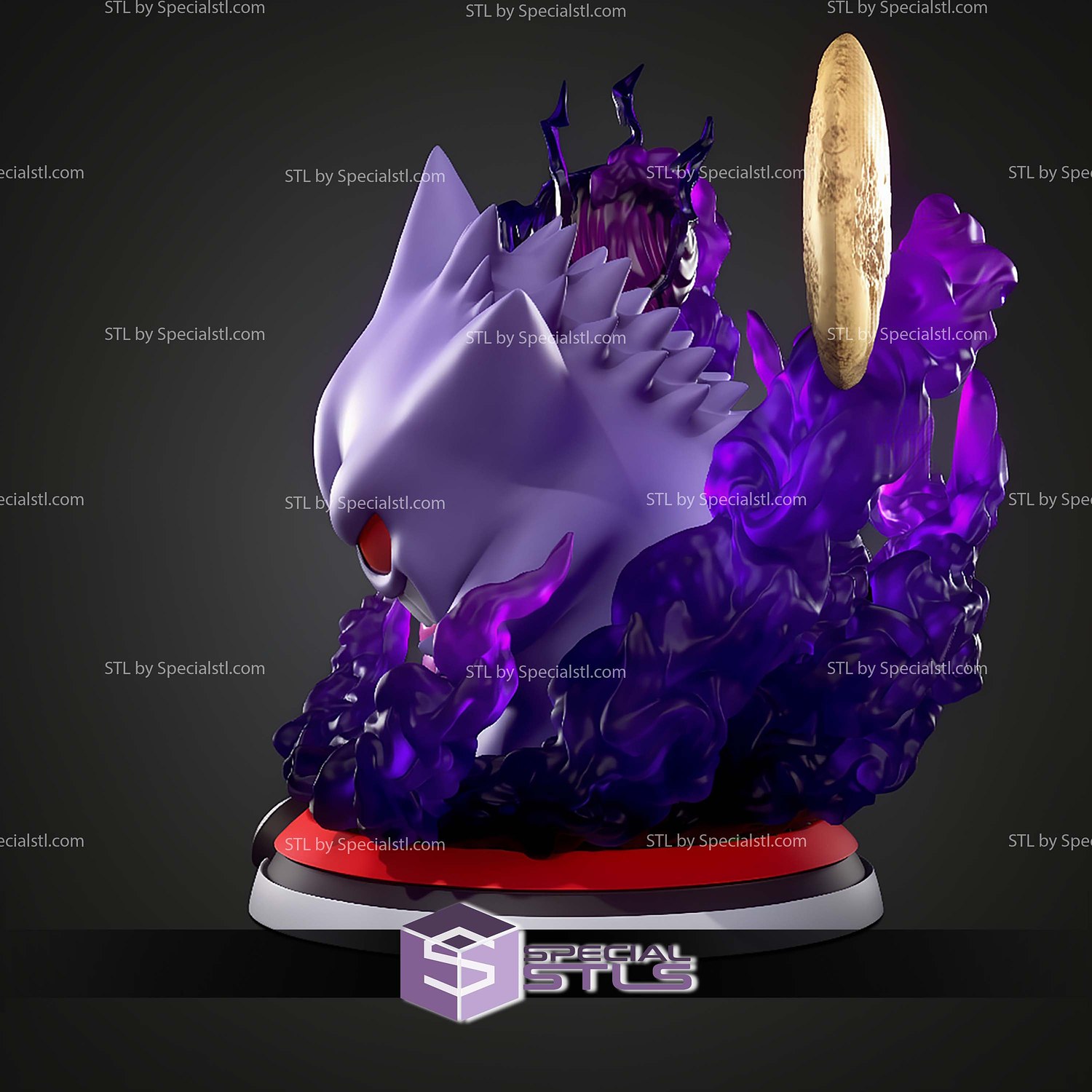 Gengar Moon Pokemon STL Files 3D Model — view 6