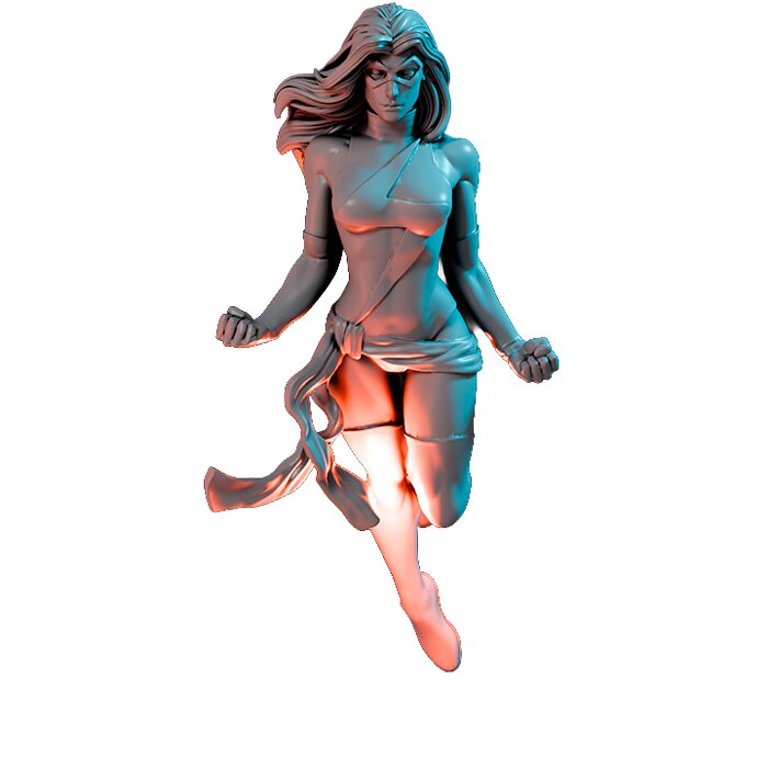 Ms Timely Captain Timely IX - Detailed Tabletop Figurine 3D STL Model — view 3
