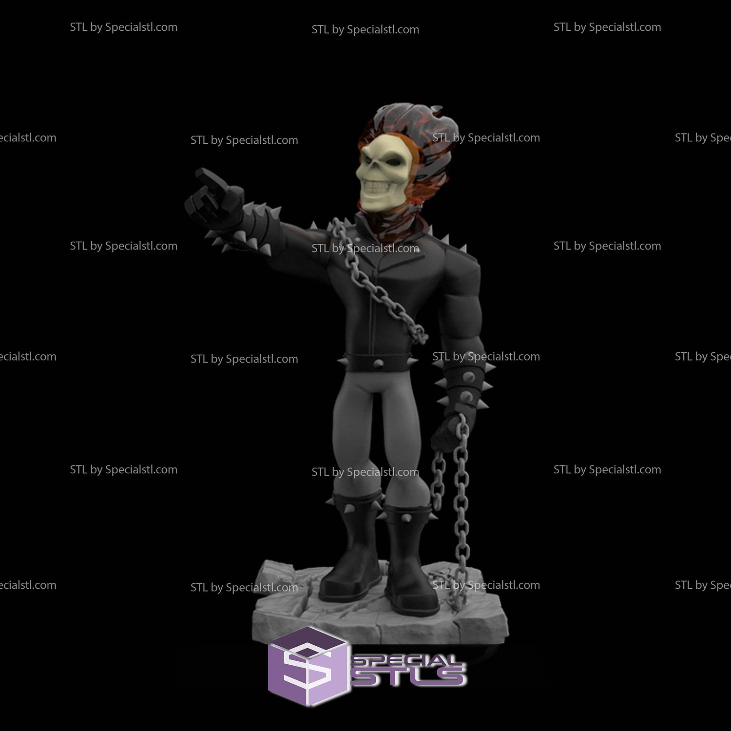 Disney Infinity Style STL Collection - Ghost Rider 3D Model — view 2
