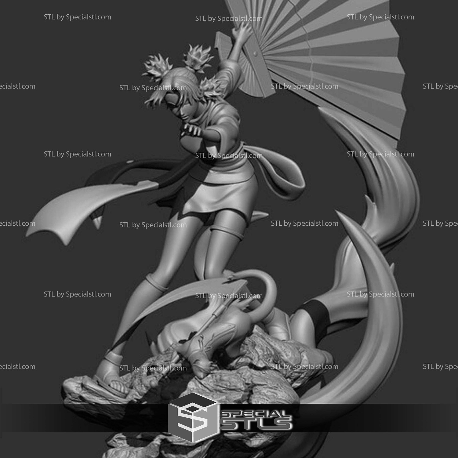 Temari Naruto Digital STL Files 3D Model — view 3