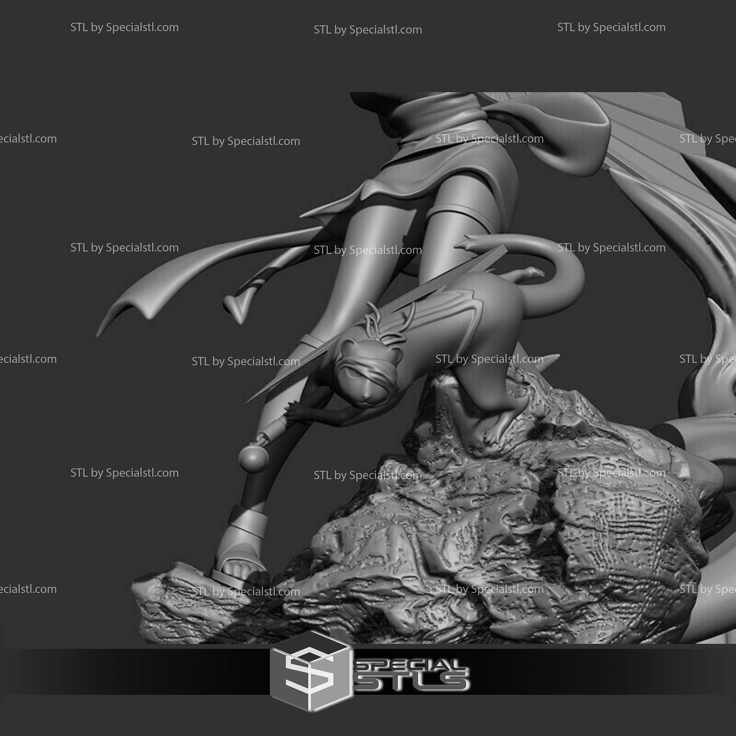 Temari Naruto Digital STL Files 3D Model — view 5