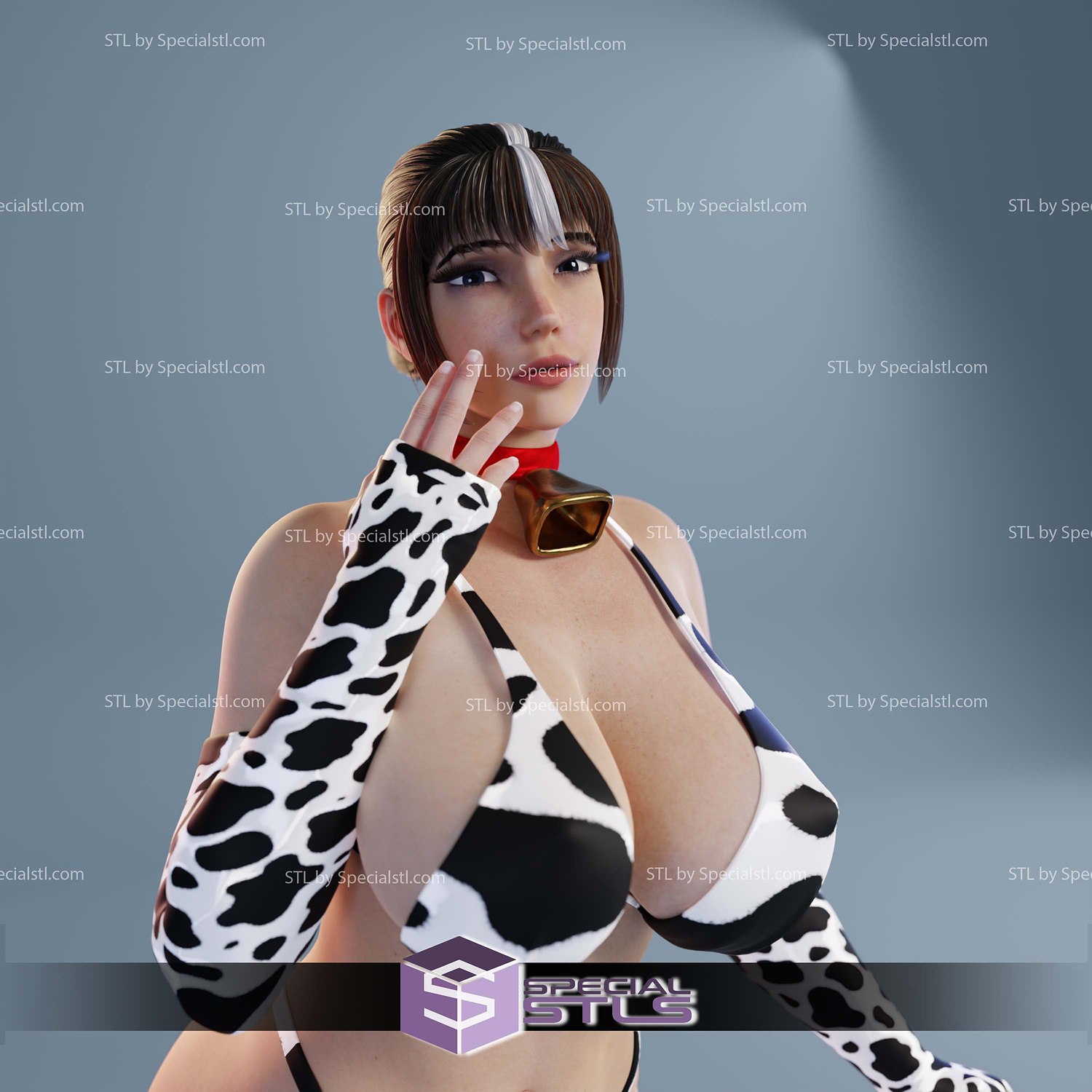 Josie Milkmaid Cowgirl Sculptures 3D Printing STL Model — view 2