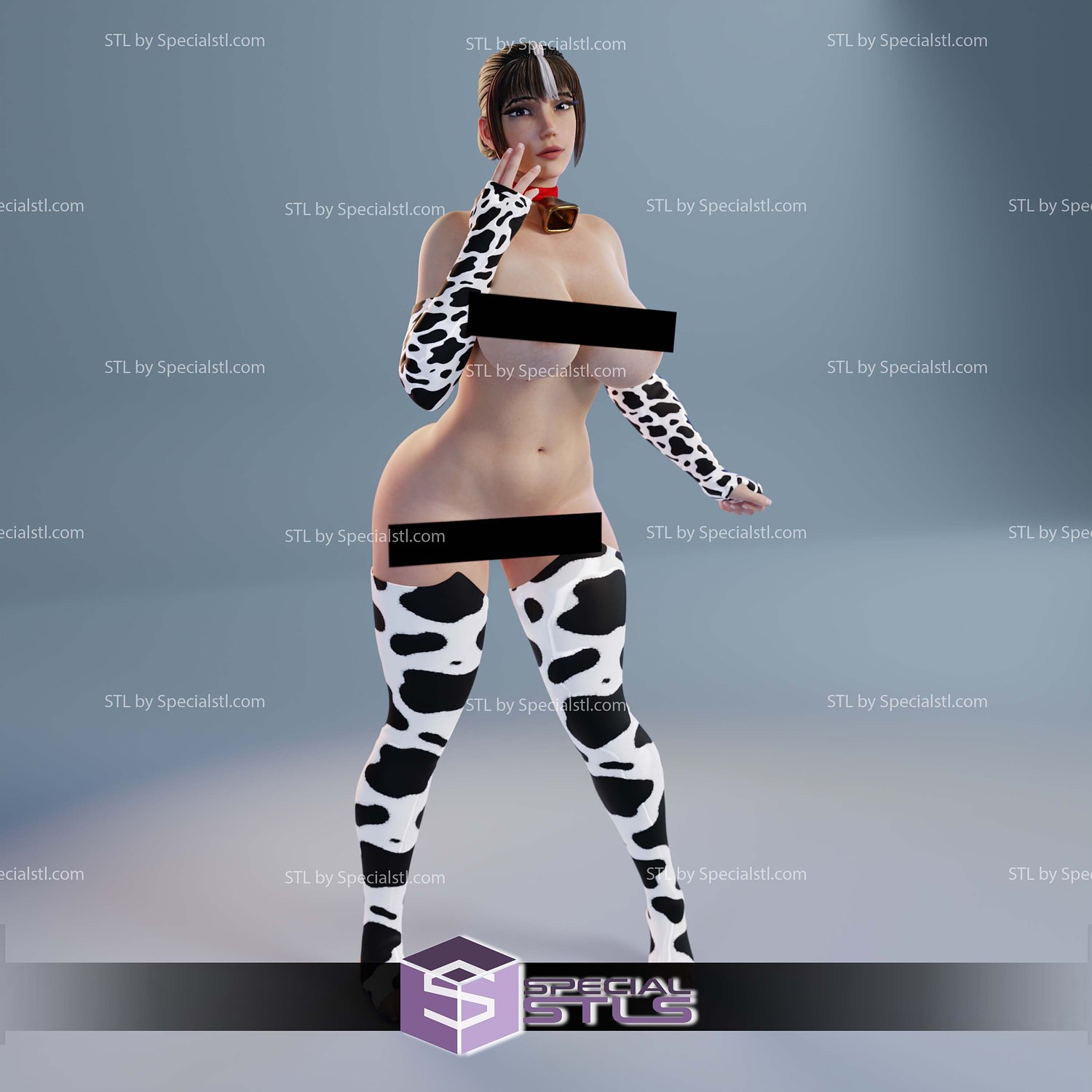 Josie Milkmaid Cowgirl Sculptures 3D Printing STL Model — view 5