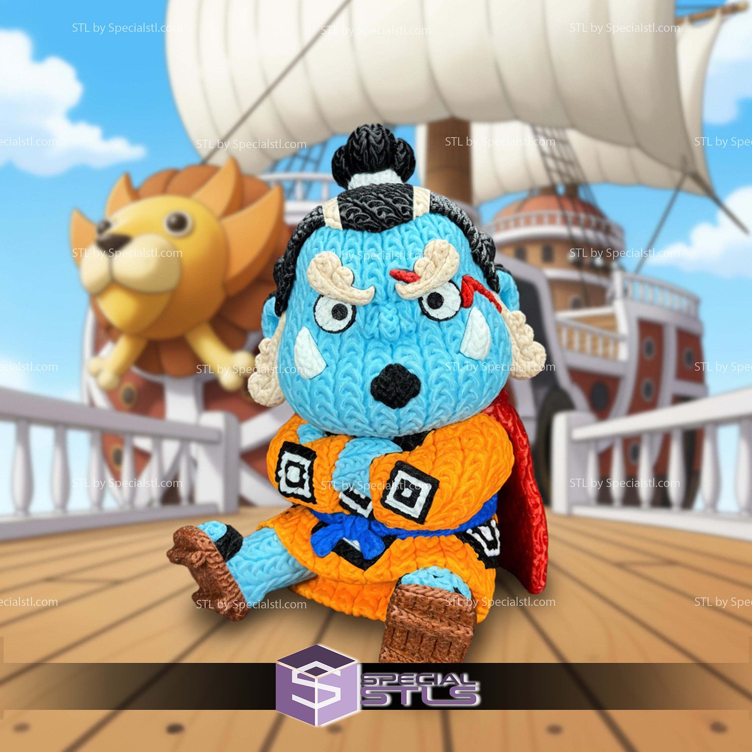 Super Basic STL Knitted Jinbe 3D Model — view 3