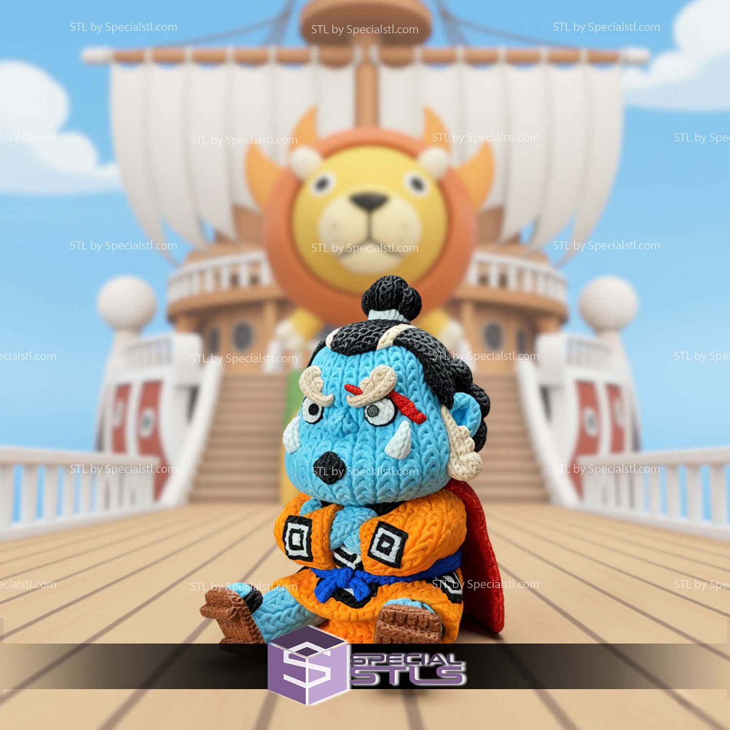 Super Basic STL Knitted Jinbe 3D Model — view 4