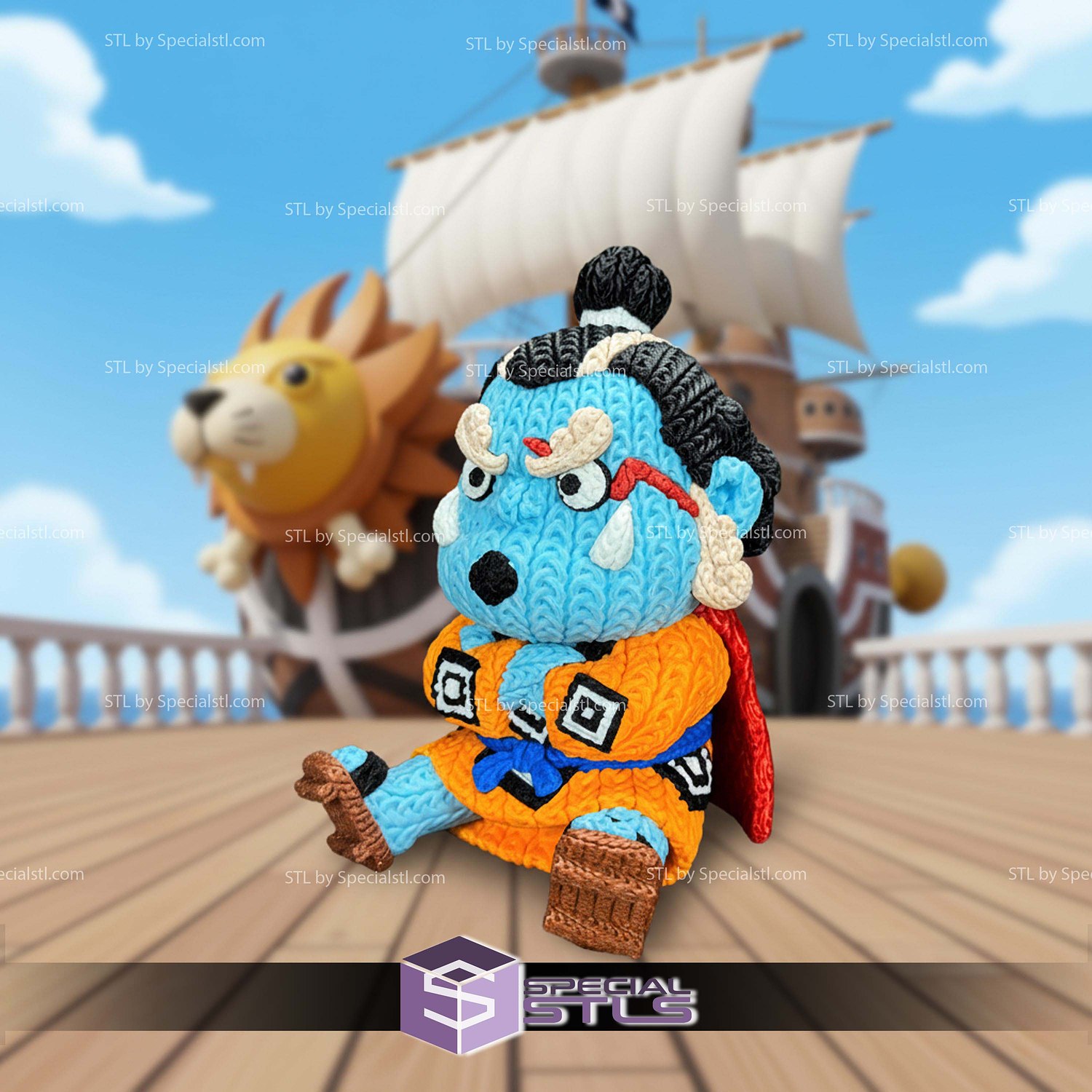 Super Basic STL Knitted Jinbe 3D Model — view 6