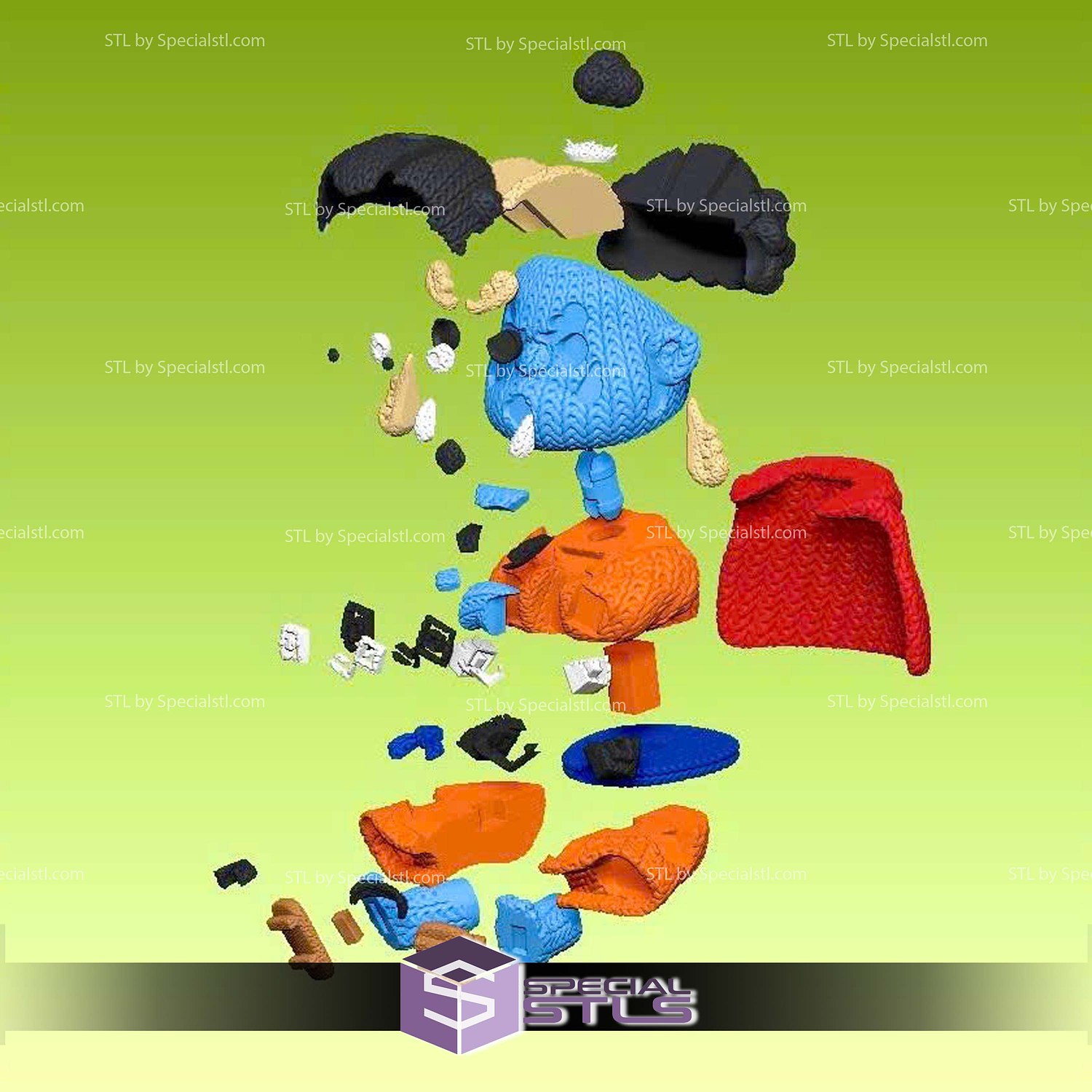 Super Basic STL Knitted Jinbe 3D Model — view 7