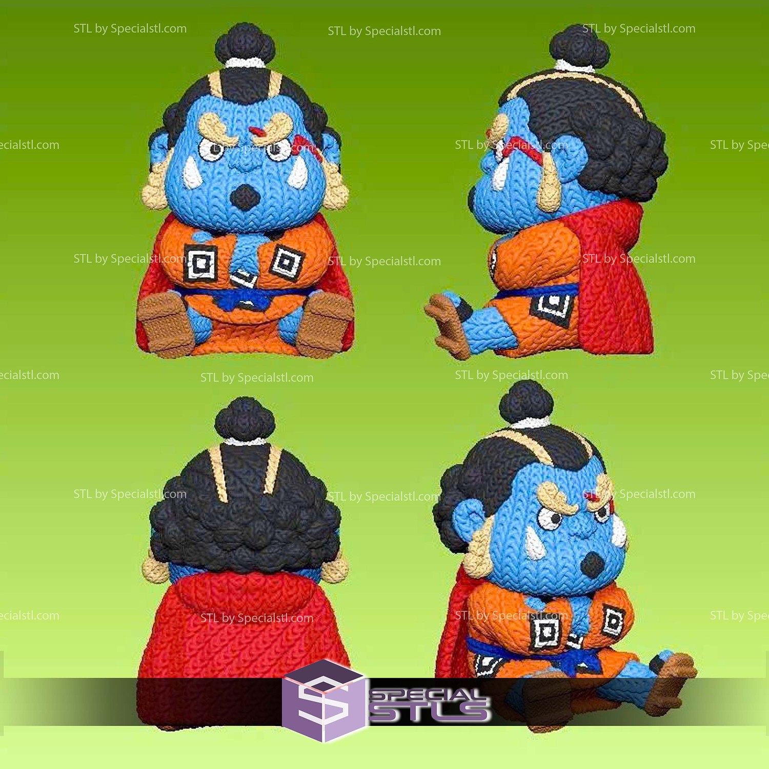 Super Basic STL Knitted Jinbe 3D Model — view 8