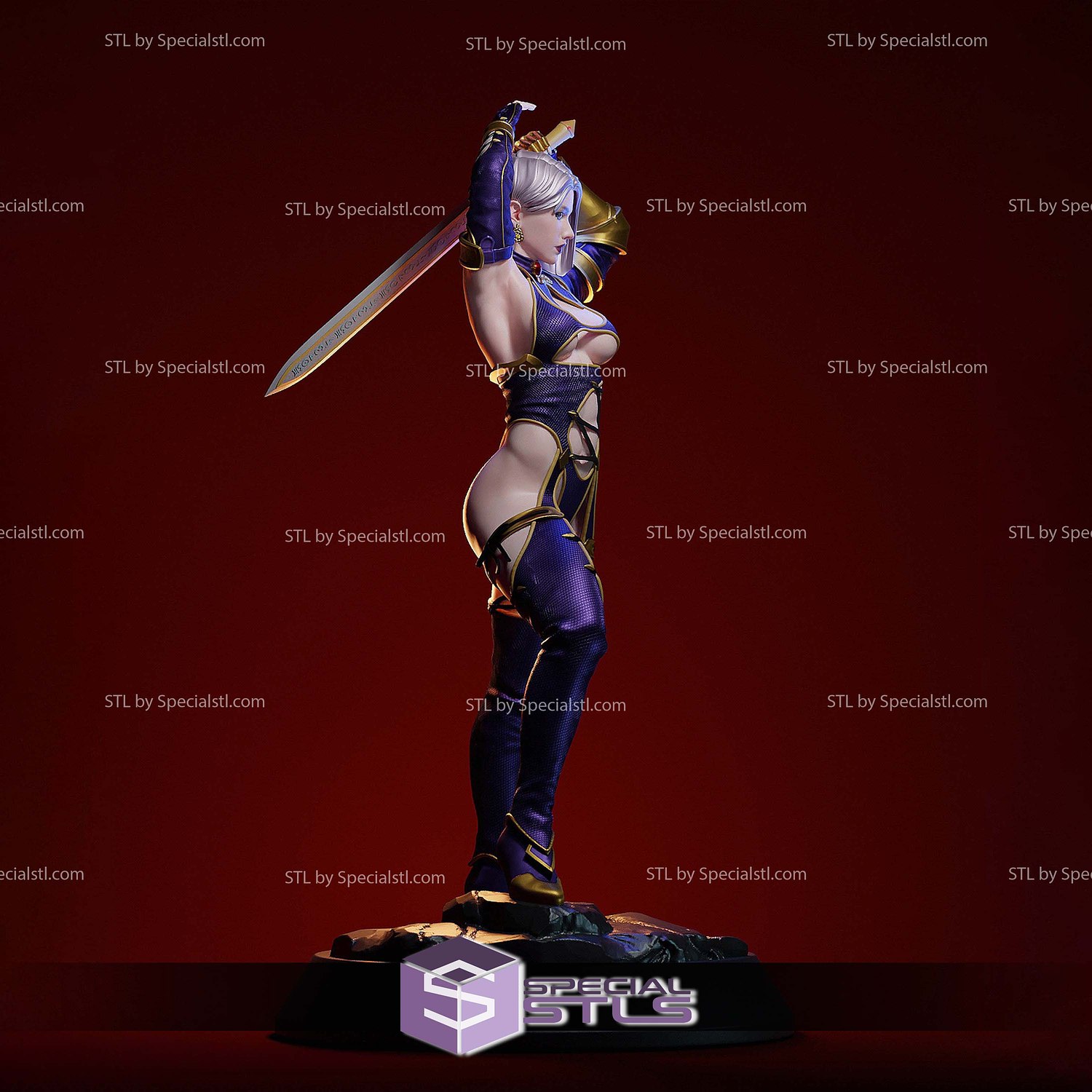 Ivy Valentine Soulcalibur 1998 STL Files 3D Model — view 3