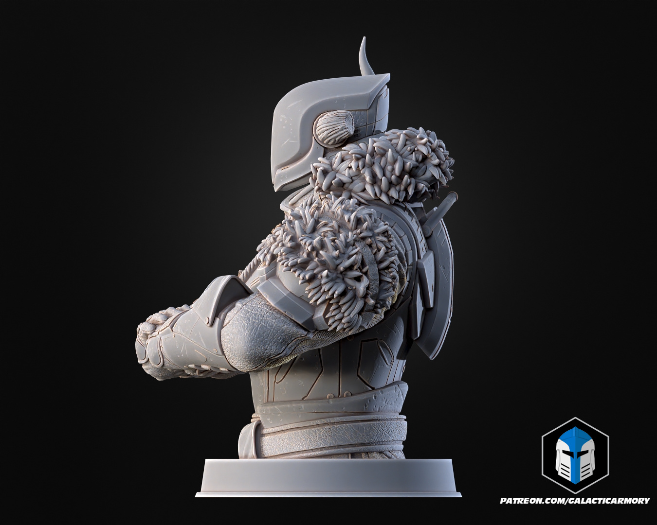 Destiny Lord Shaxx Figurines - Bust Pose 2 - 3D Print Files STL Model