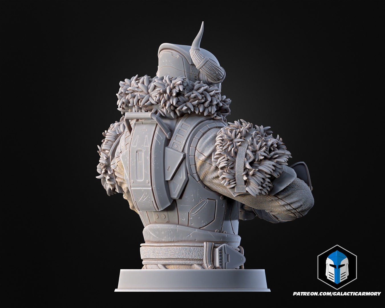 Destiny Lord Shaxx Figurines - Bust Pose 2 - 3D Print Files STL Model — view 6