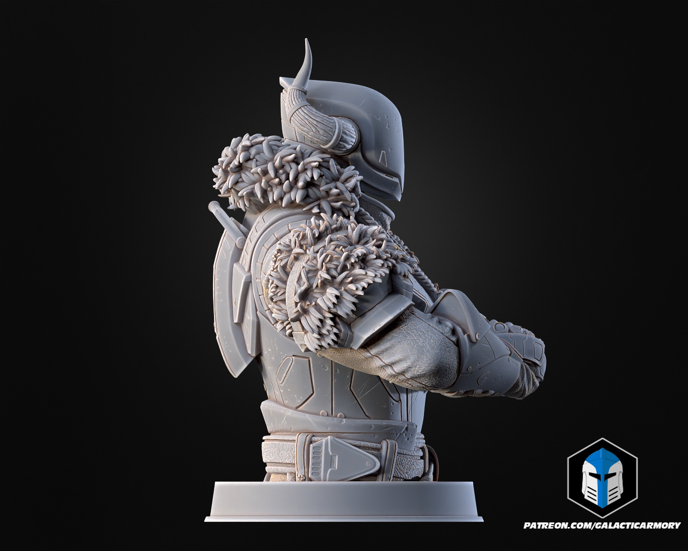 Destiny Lord Shaxx Figurines - Bust Pose 2 - 3D Print Files STL Model — view 7