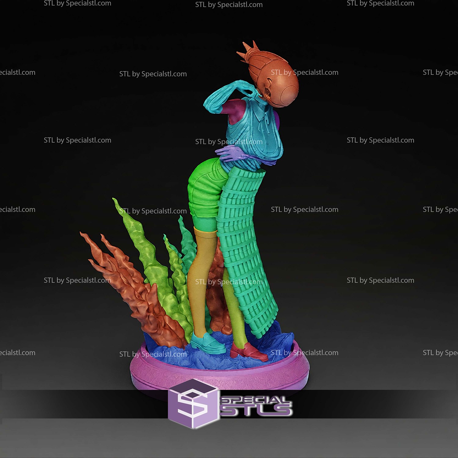 Reze and Bomb Devil 210mm STL Files 3D Model — view 3