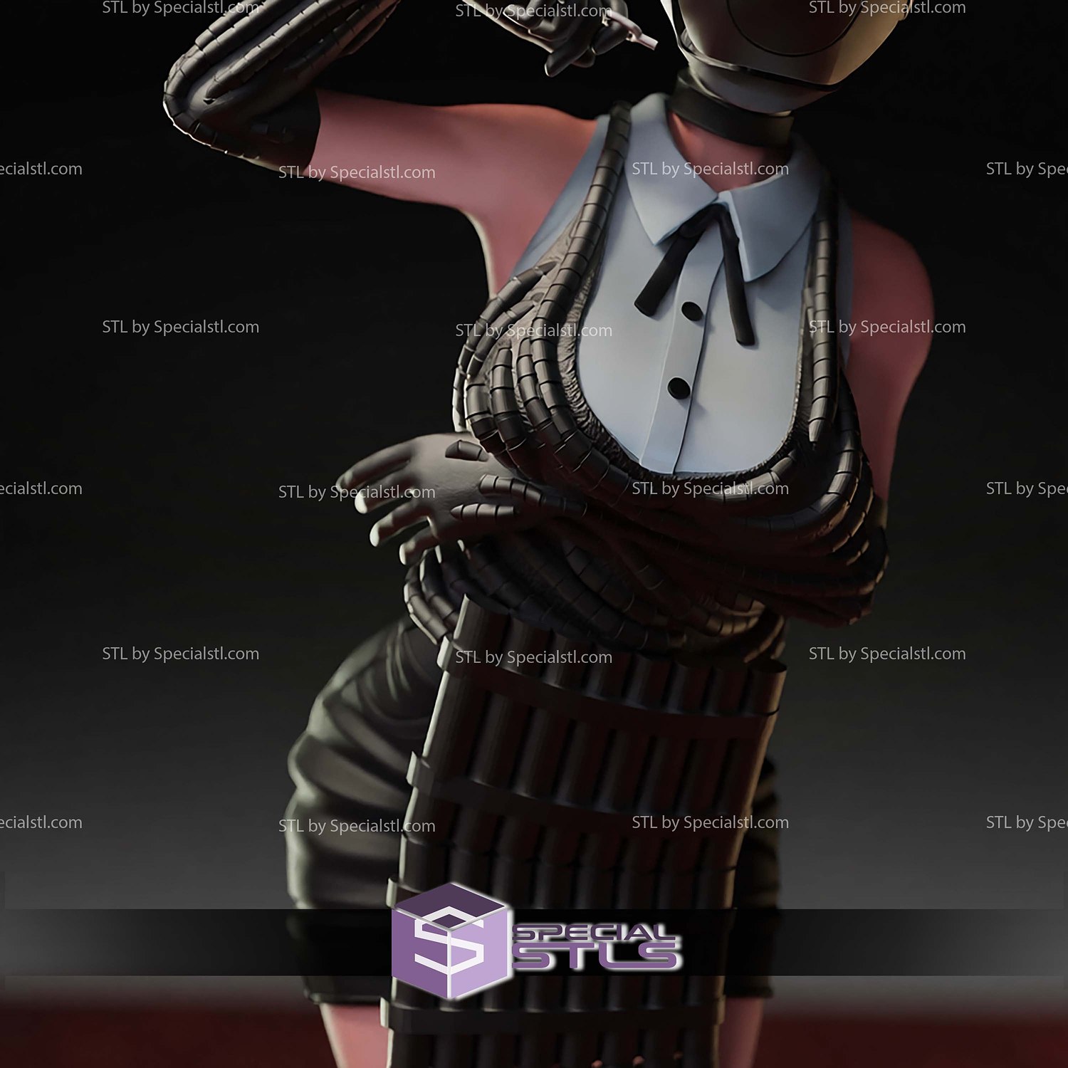 Reze and Bomb Devil 210mm STL Files 3D Model — view 4