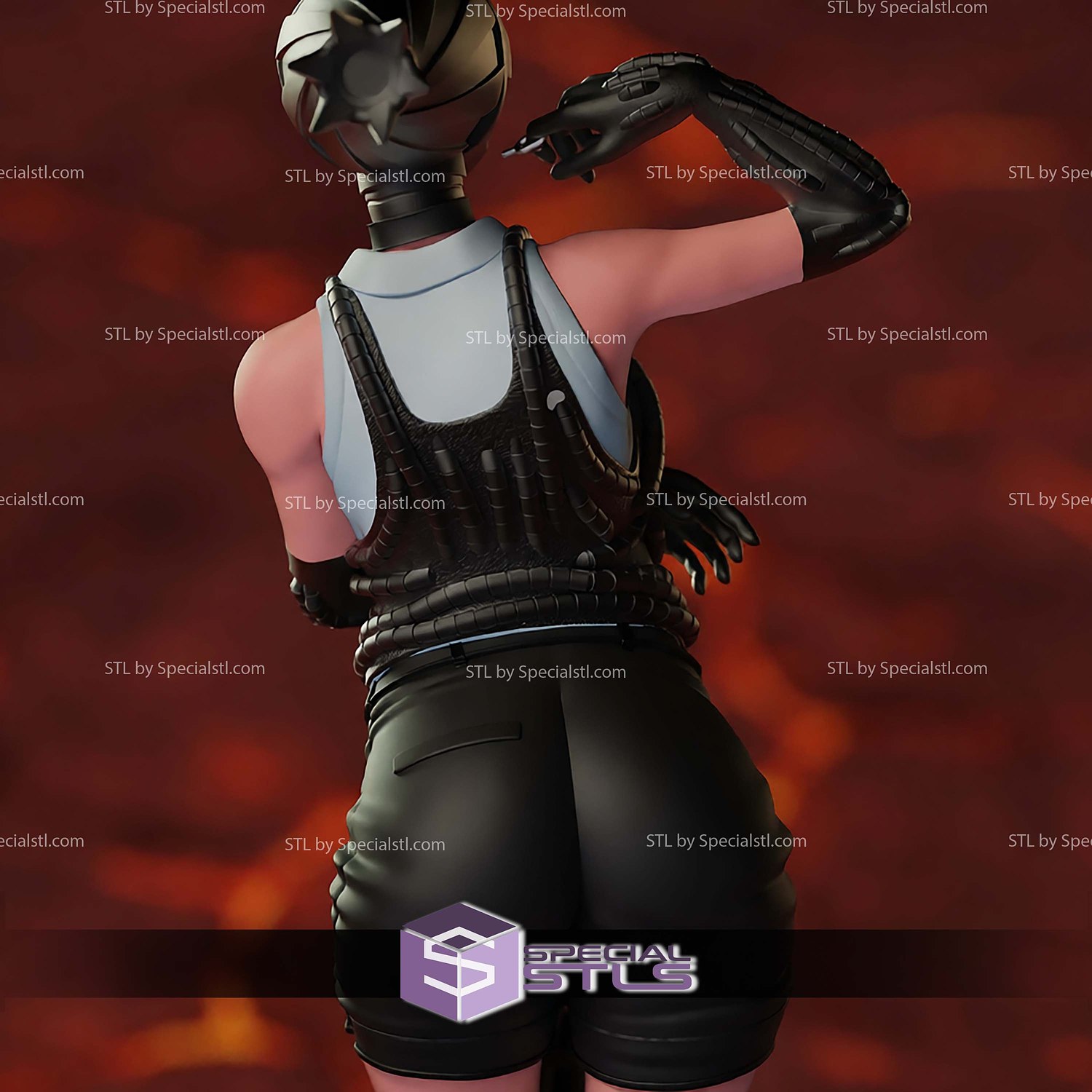 Reze and Bomb Devil 210mm STL Files 3D Model — view 5
