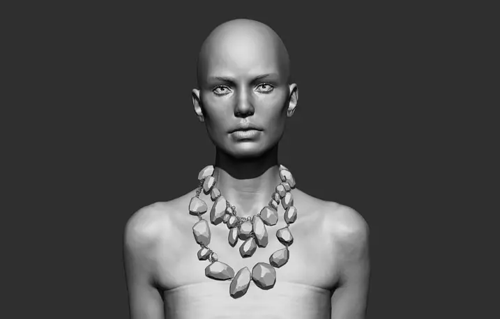 Woman Bust 3D OBJ Model