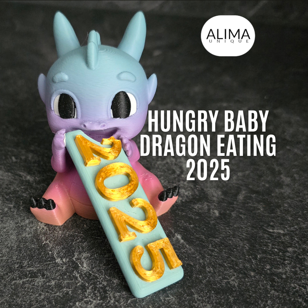 Baby Dragon eating 2025 3D 3MF Model