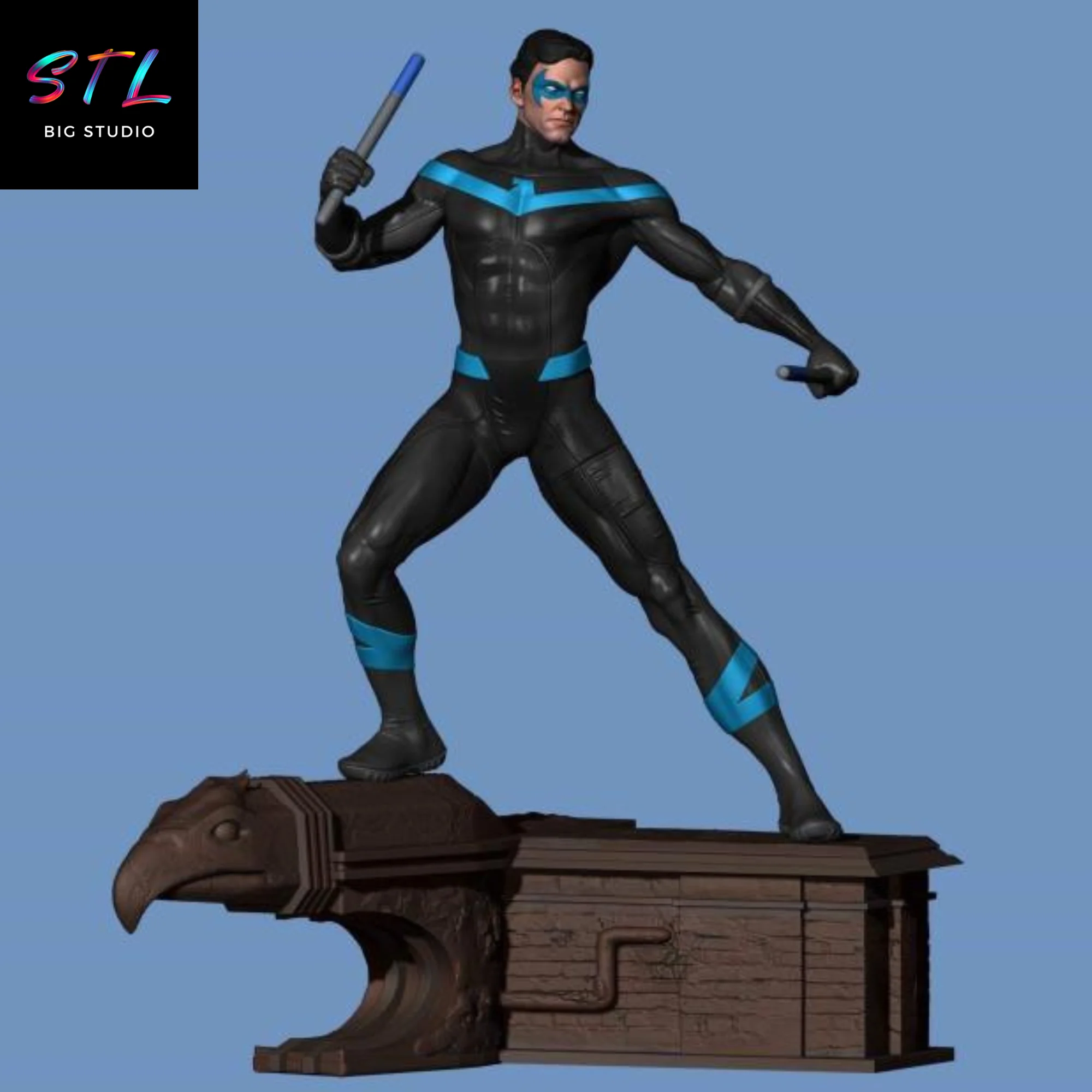 Nightwing STL | 3D Printable Model | DC Comics Figure Model