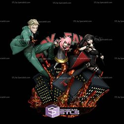 Loid Yor and Anya Spy x Family Diorama 3D Printer Files STL Model