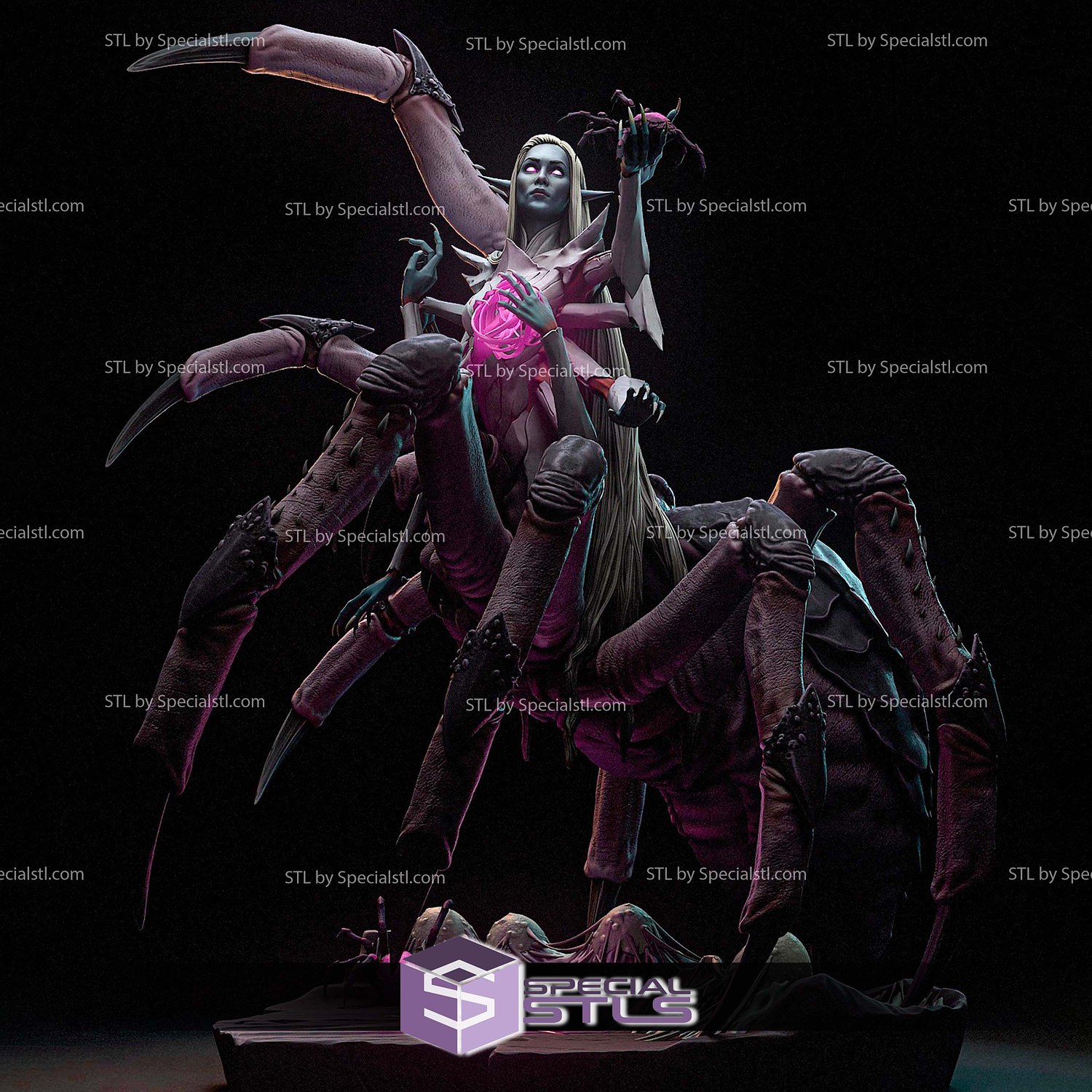 Lolth Dungeons Dragons 3D Printer Files STL Model — view 3