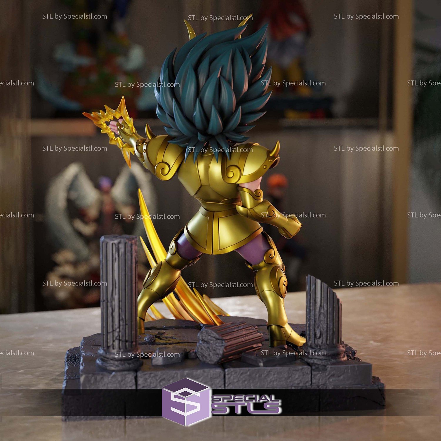 Chibi Shura Capricorn STL Files 3D Model — view 2