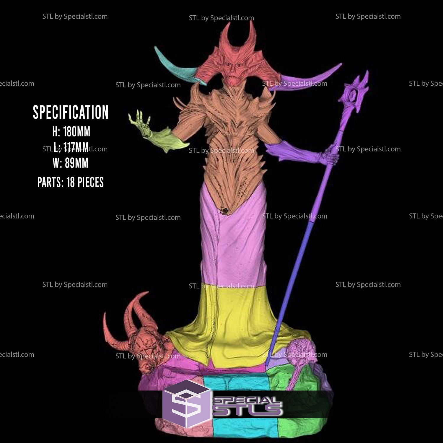 Asmodeus D and D STL Files 3D Model — view 6