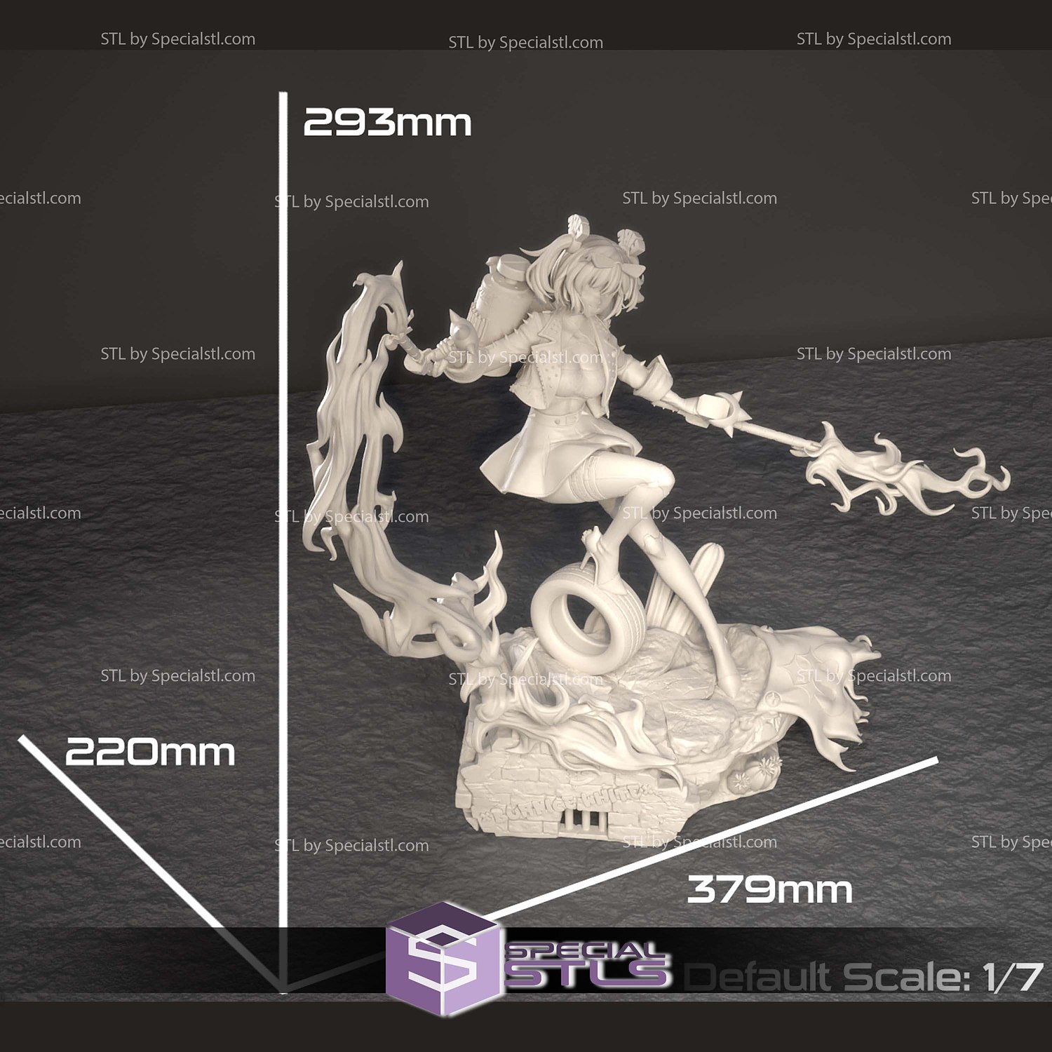 Burnice Zenless Zone Zero 3D Print Files STL Model — view 4