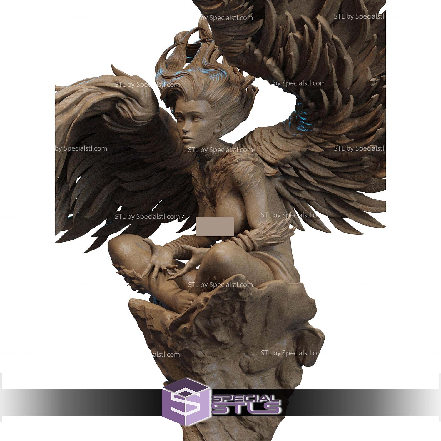 Sphinx Mythology Girl Alternative Fanart STL Files 3D Model — view 2