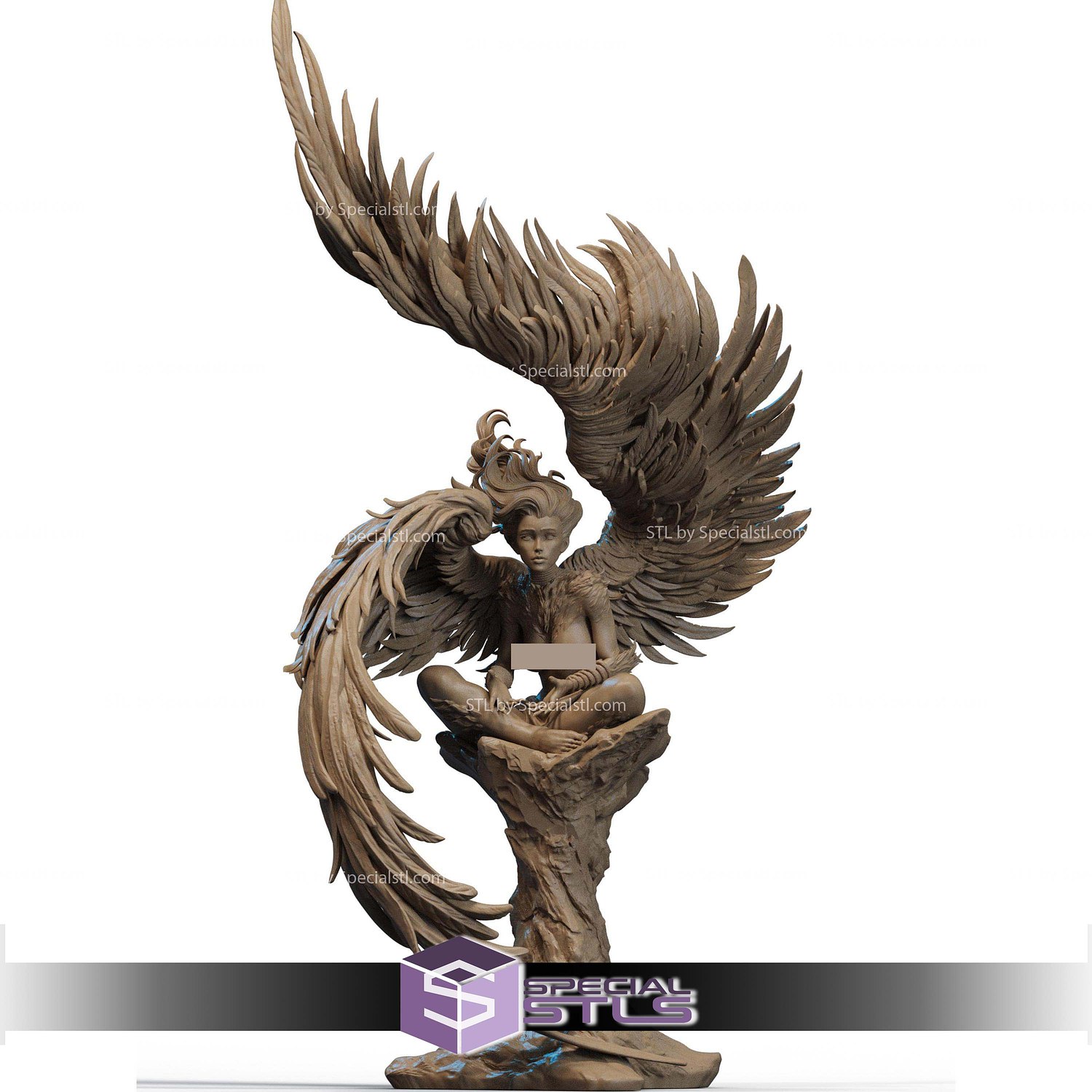Sphinx Mythology Girl Alternative Fanart STL Files 3D Model — view 3