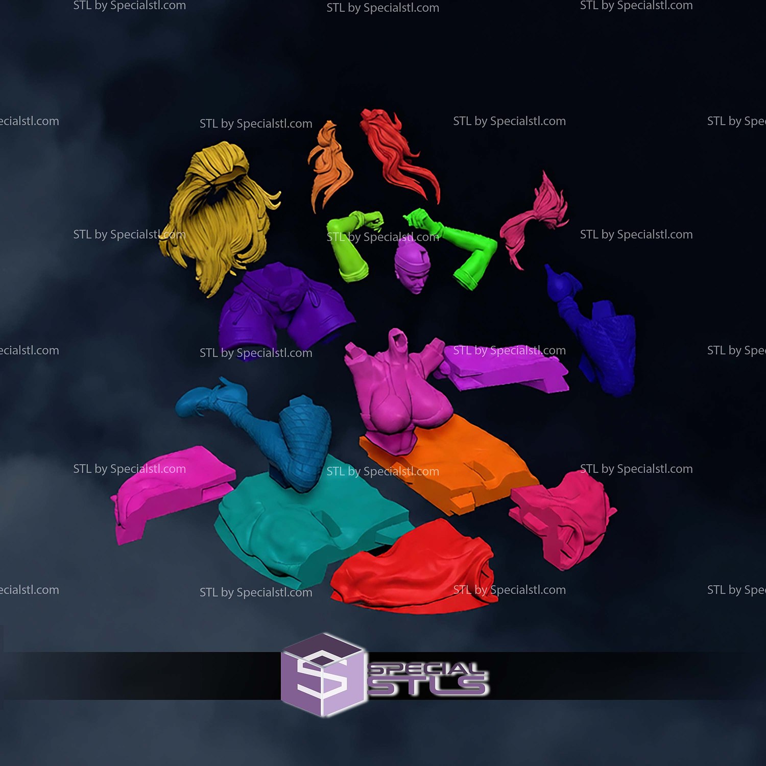 Rogue Savage Land Swimsuit STL Files 3D Model — view 2