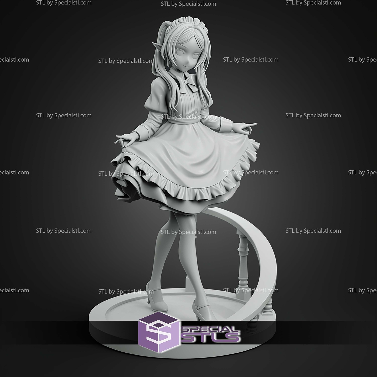 Frieren Maid 1 7 STL Files 3D Model — view 5