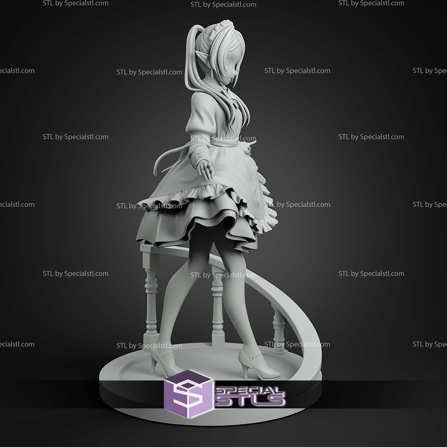Frieren Maid 1 7 STL Files 3D Model — view 7