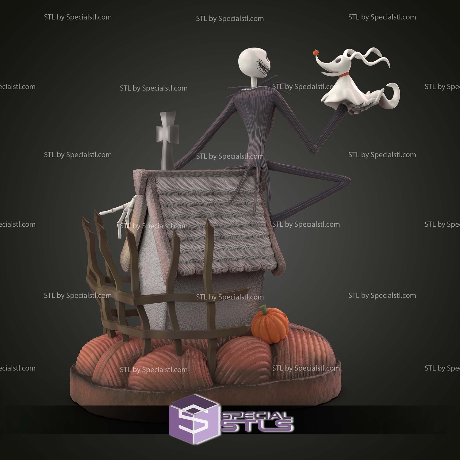Jack Skellington New Diorama 3D Printing Models STL Model — view 4
