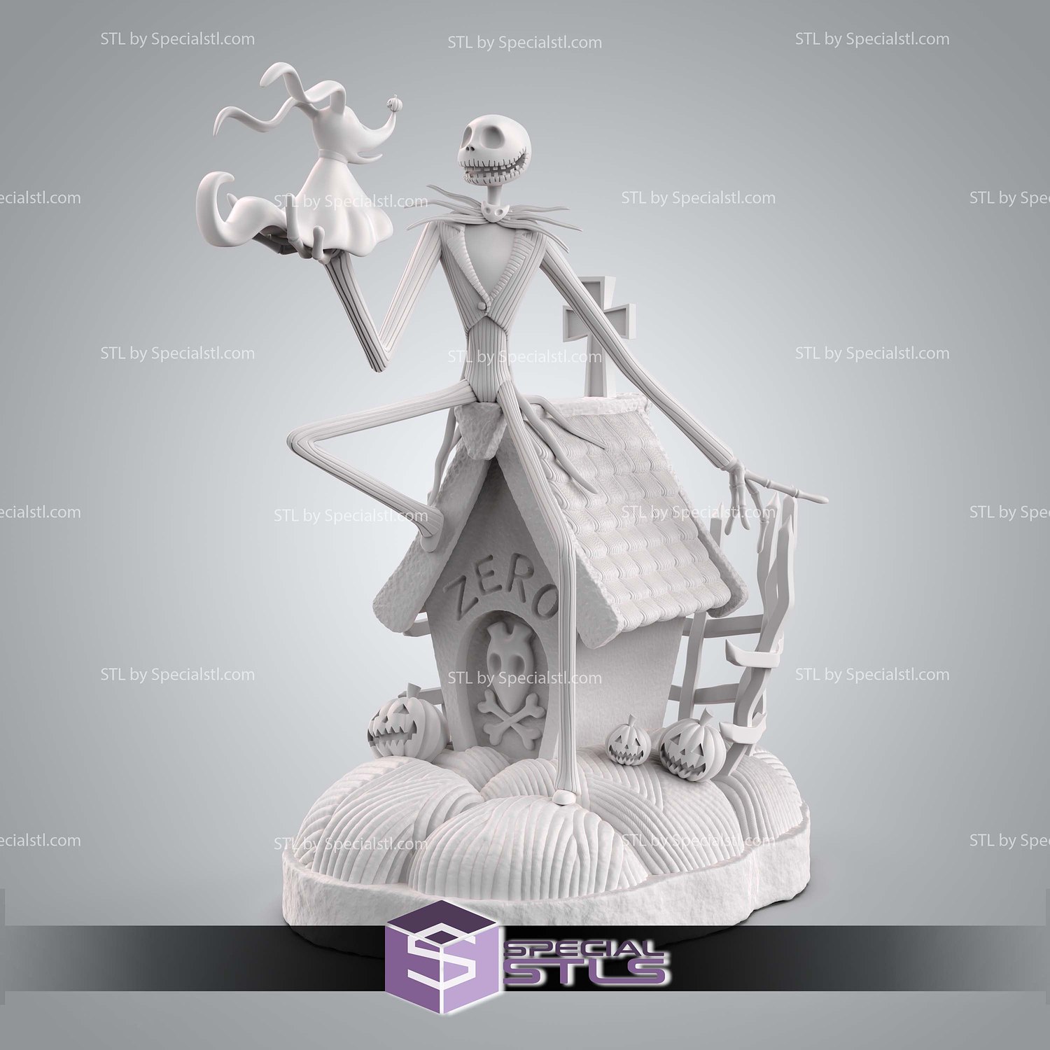 Jack Skellington New Diorama 3D Printing Models STL Model — view 5