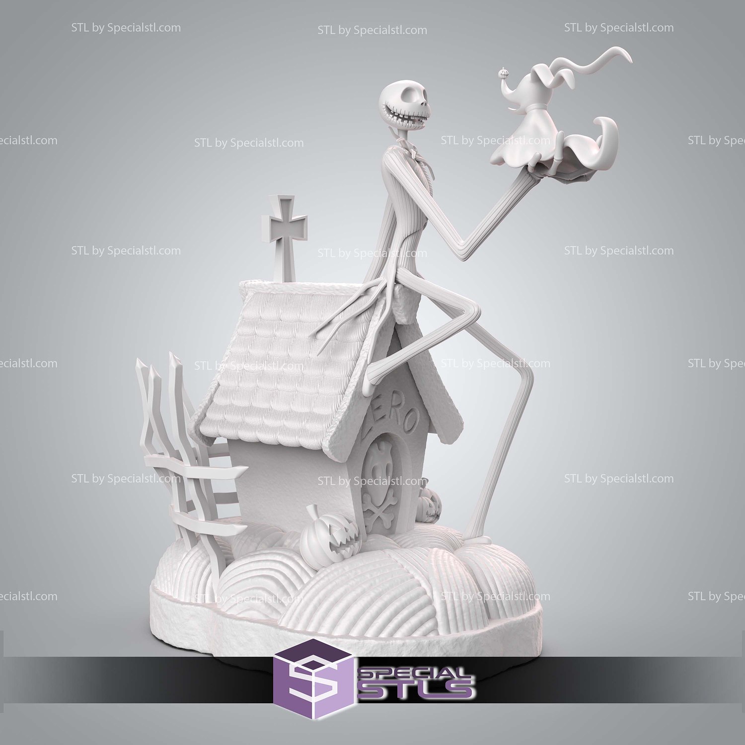 Jack Skellington New Diorama 3D Printing Models STL Model — view 6