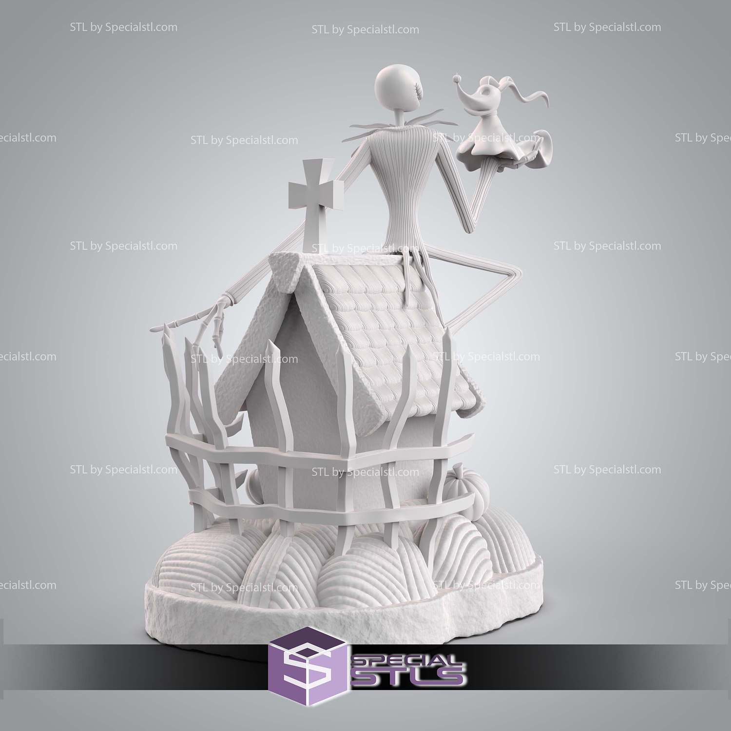Jack Skellington New Diorama 3D Printing Models STL Model — view 7