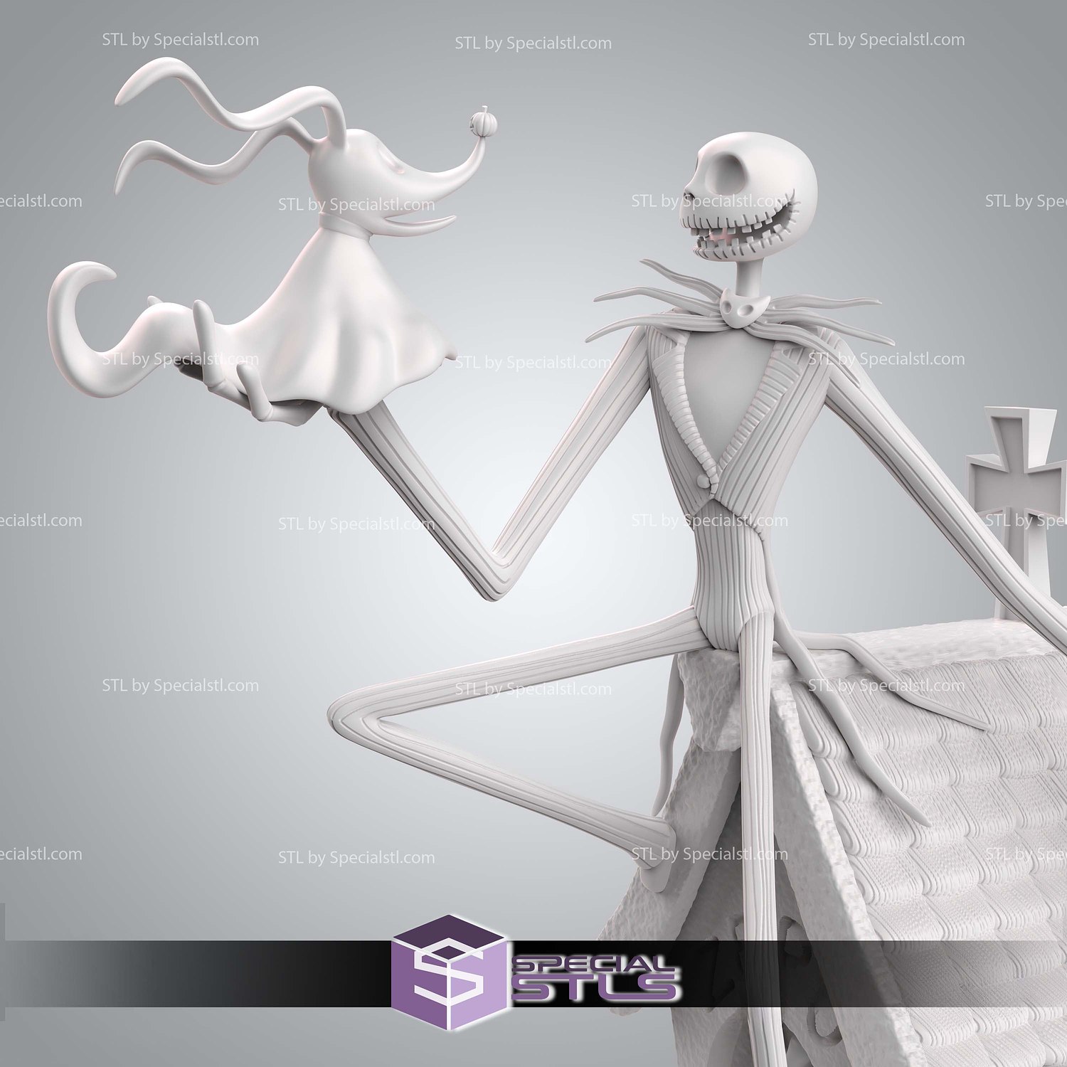 Jack Skellington New Diorama 3D Printing Models STL Model — view 8