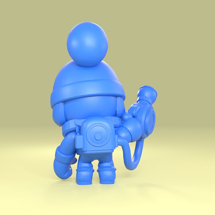 Gale Original - Brawl Stars 3D 3MF Model — view 3