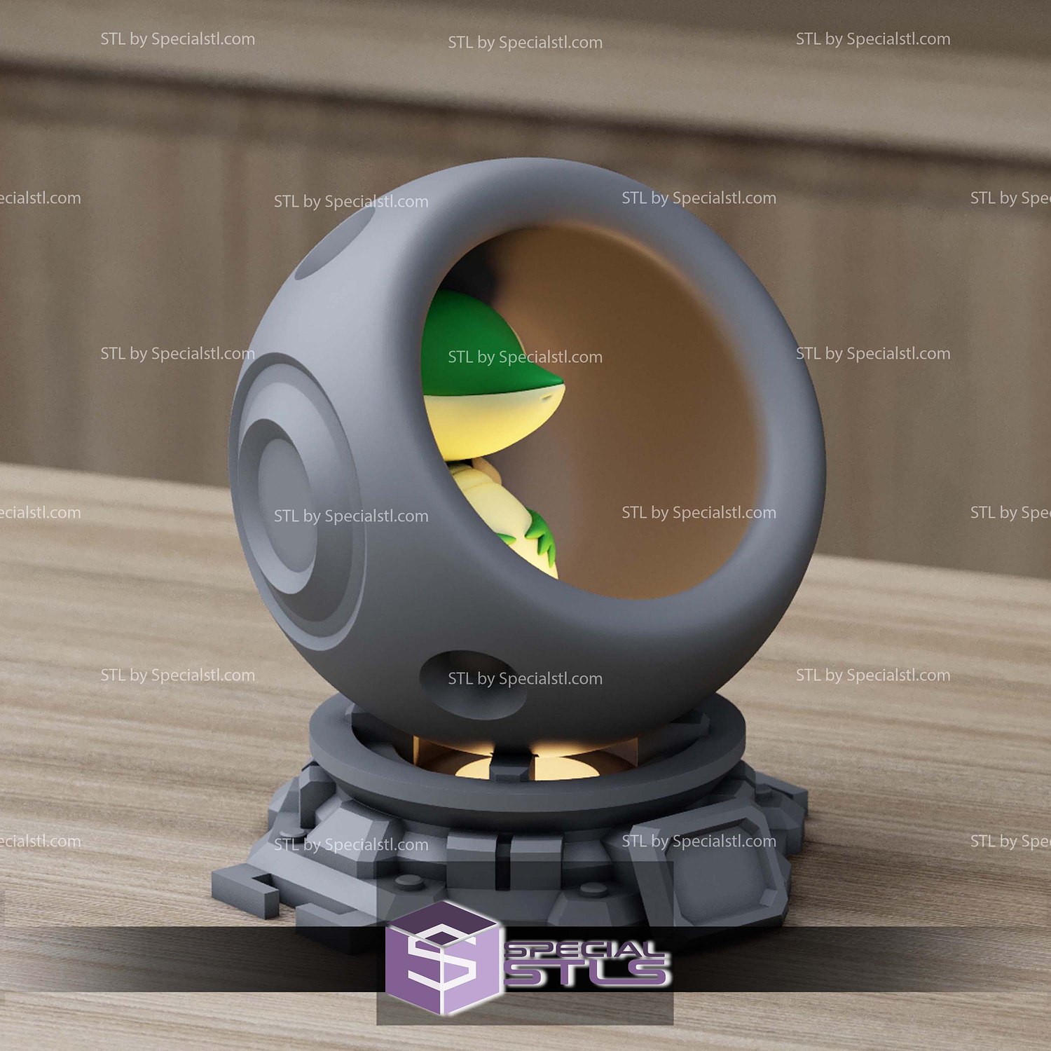 Super Basic Pokemon STL Snivy Healing Machine 3D Model — view 2