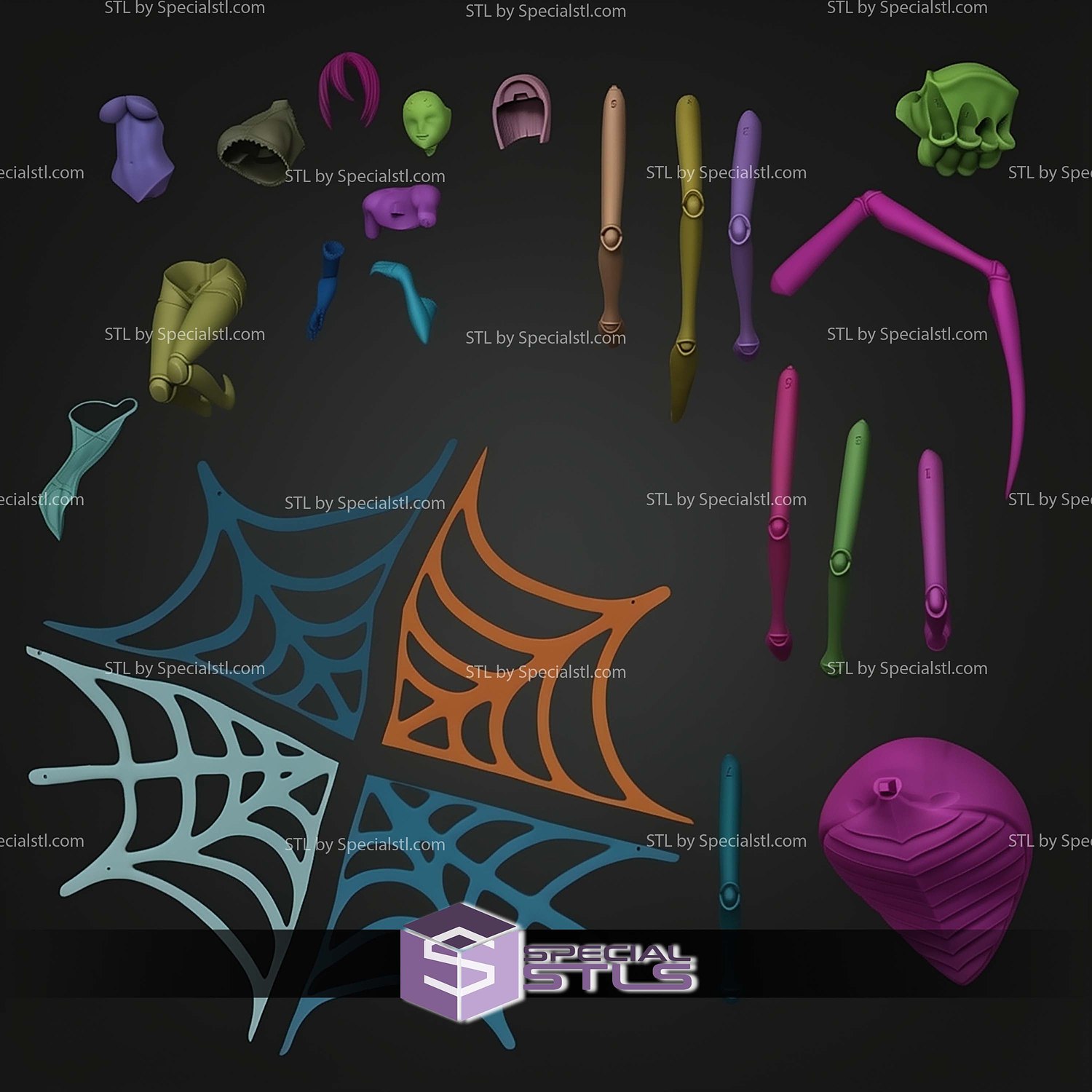 Rachnera Arachnera 208mm STL Files 3D Model — view 2