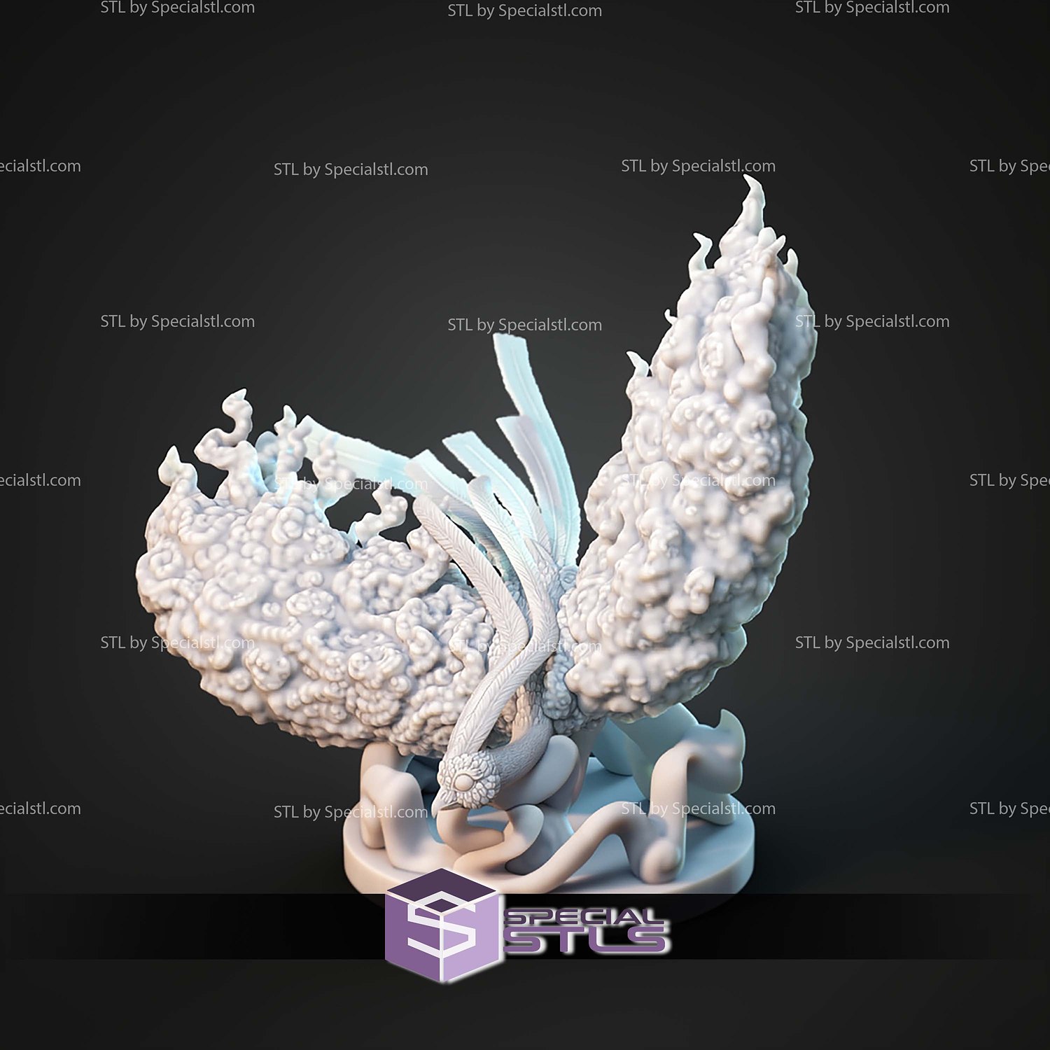 Kaiju Pokemon Altaria Cloud Bird STL Files 3D Model — view 3