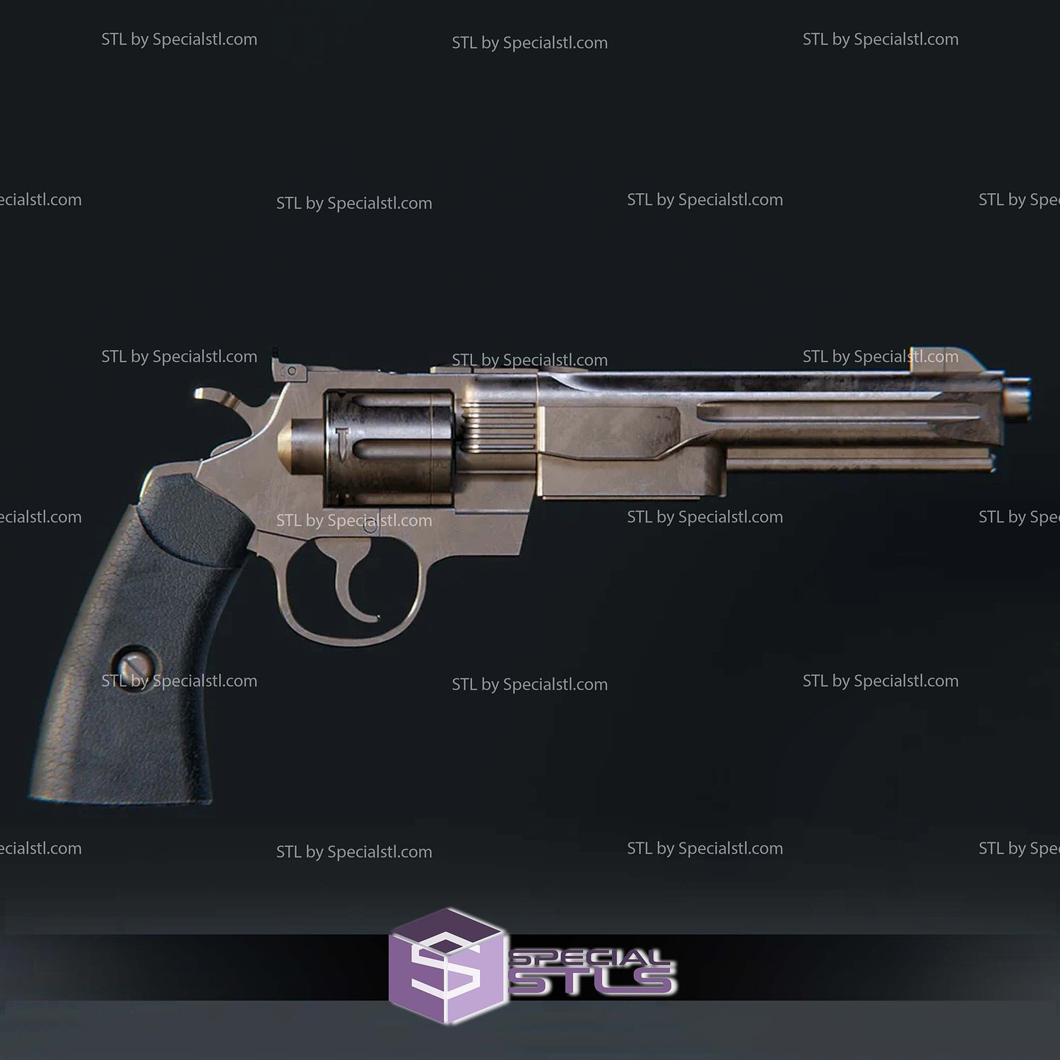 Cosplay STL Files Mandalorian Gunslinger Blaster 3D Model — view 3
