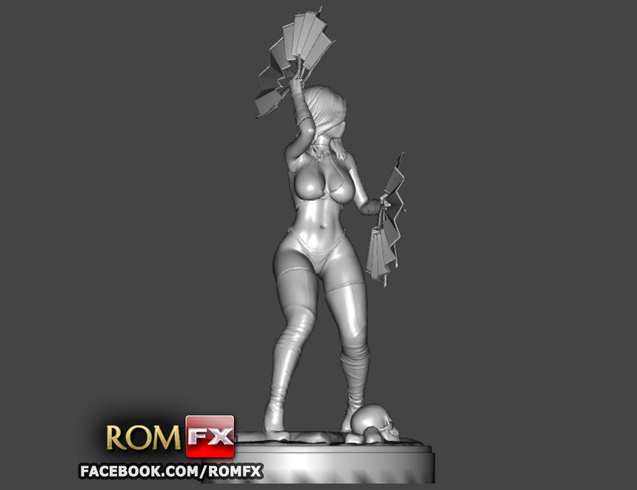 Kitana Mortal Kombat Action Figure Printable 3D OBJ Model — view 5
