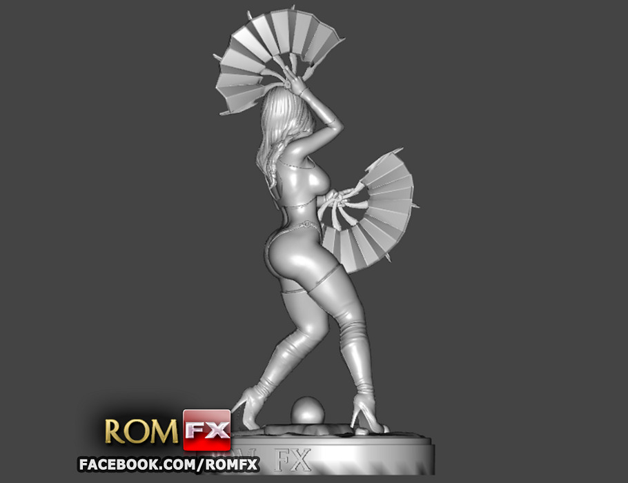 Kitana Mortal Kombat Action Figure Printable 3D OBJ Model — view 6