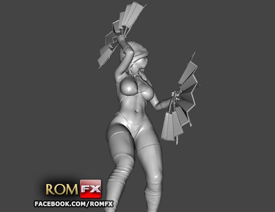 Kitana Mortal Kombat Action Figure Printable 3D OBJ Model — view 8