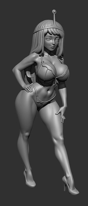 Bubblegum princess Include version printable stl file 3D Model — view 2