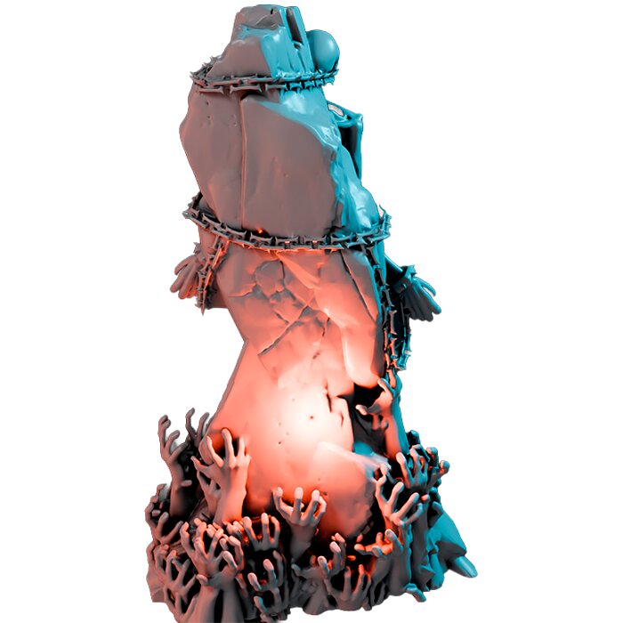 Chainedskeleton III - RPG Tabletop Figure 3D STL Model — view 2