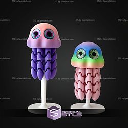 Super Basic STL Flexi Jellyfish 3D Model
