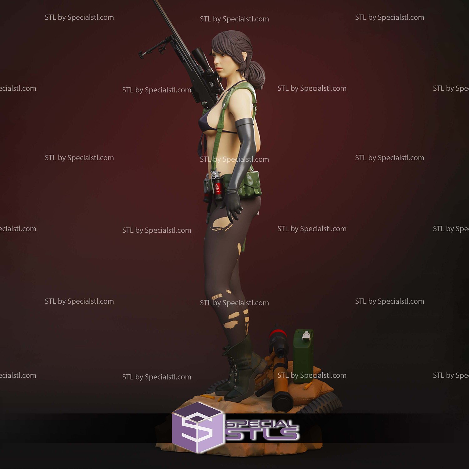 Quiet Metal Gear V STL Files 3D Model — view 2
