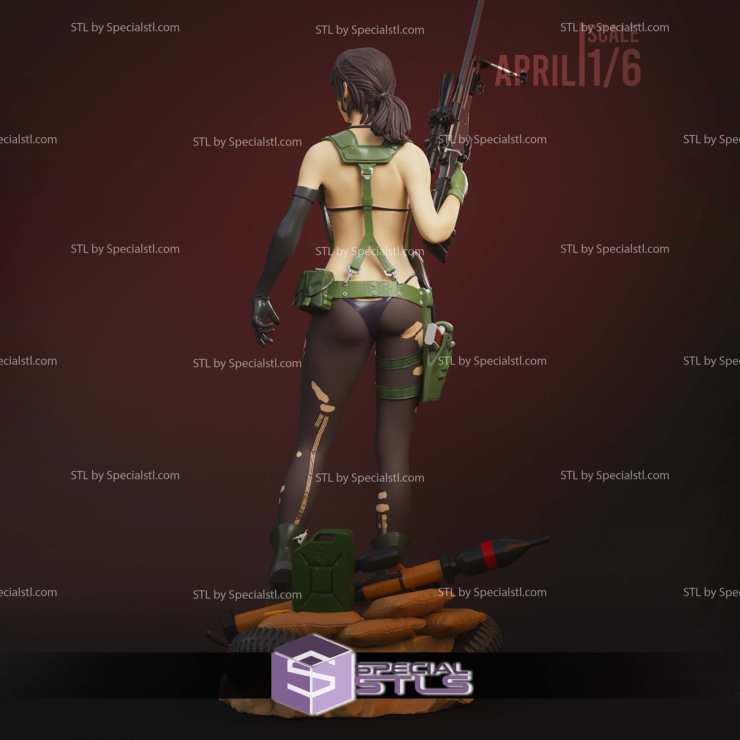 Quiet Metal Gear V STL Files 3D Model — view 3